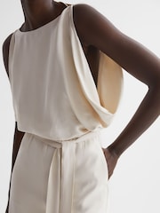 Reiss Ivory Koa Wide Leg Bridal Jumpsuit - Image 4 of 6