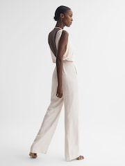 Reiss Ivory Koa Wide Leg Bridal Jumpsuit - Image 5 of 6