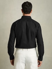 Reiss Black Greenwich Soft Wash Button Down Oxford Shirt - Image 5 of 7