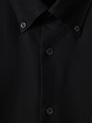 Reiss Black Greenwich Soft Wash Button Down Oxford Shirt - Image 7 of 7