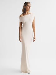 Reiss Ivory Loretta Off-The-Shoulder Maxi Dress - Image 1 of 6