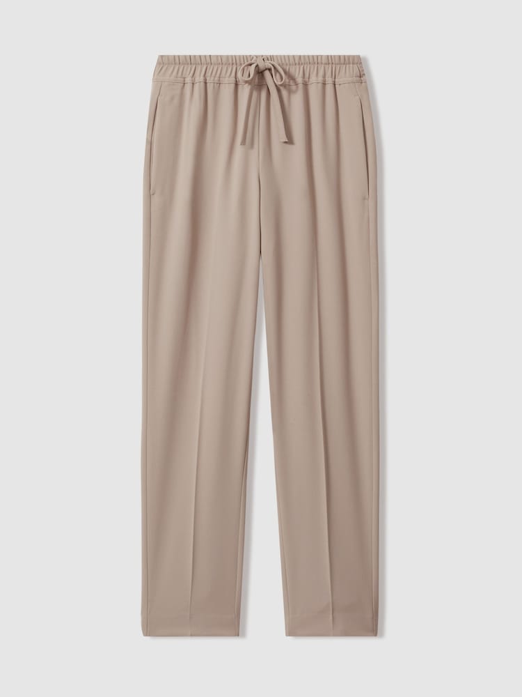 Reiss Mink Hailey Tapered Pull-On Trousers - Image 2 of 7