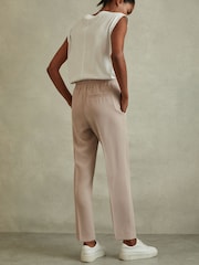Reiss Mink Hailey Tapered Pull-On Trousers - Image 4 of 7