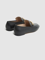 Reiss Black Evan Chain Detail Loafers - Image 5 of 6