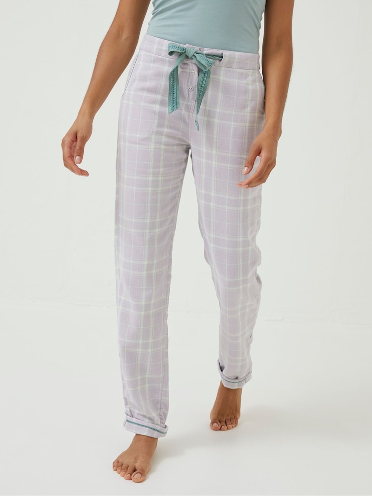 FatFace Purple Spring Check Pyjama Pants - Image 1 of 1 FatFace Purple Spring Check Pyjama Pants - Image 1 of 1