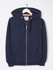 FatFace Amy Dark Blue Zip Through Hoodie - Image 5 of 5