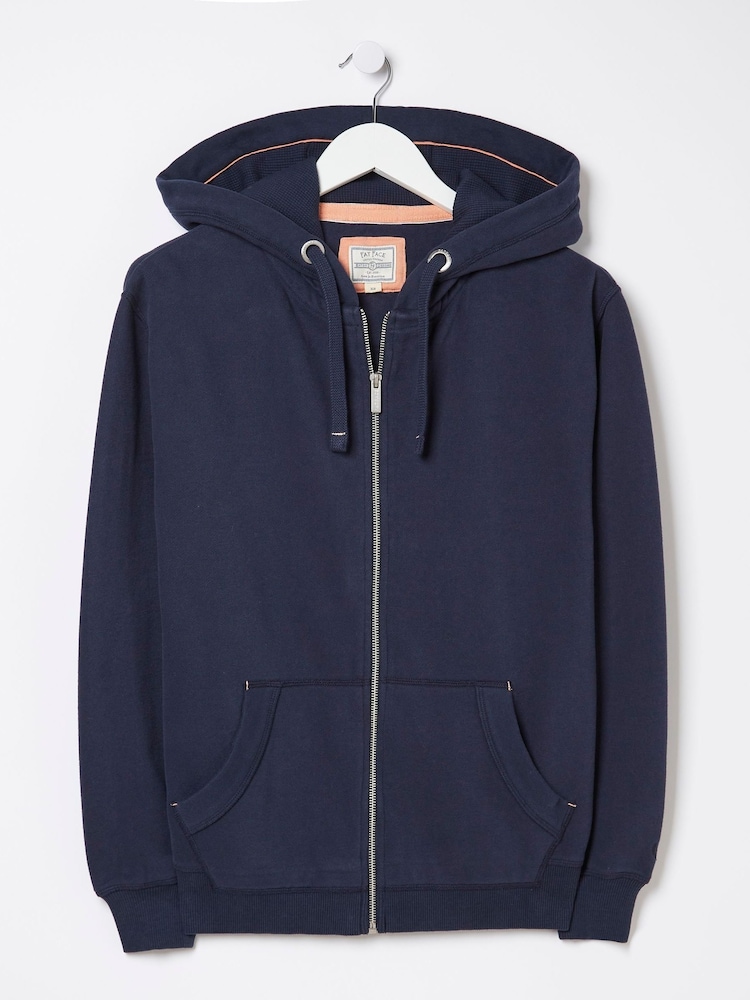 FatFace Amy Dark Blue Zip Through Hoodie - Image 5 of 5