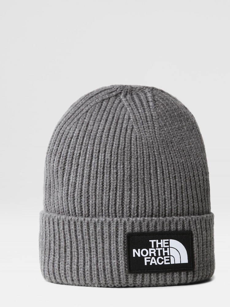 Grau - The North Face Kids Strickmütze mit Umschlag und Logo - Bild 1 von 6 Grau - The North Face Kids Strickmütze mit Umschlag und Logo - Bild 1 von 6