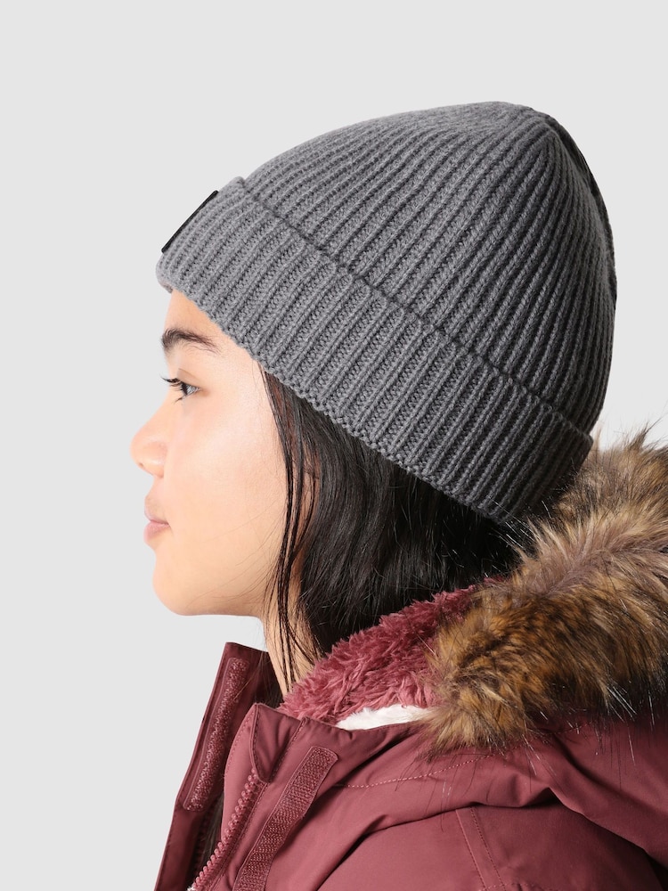 The North Face Grey Kids Box Logo Cuffed Beanie - Image 5 of 6