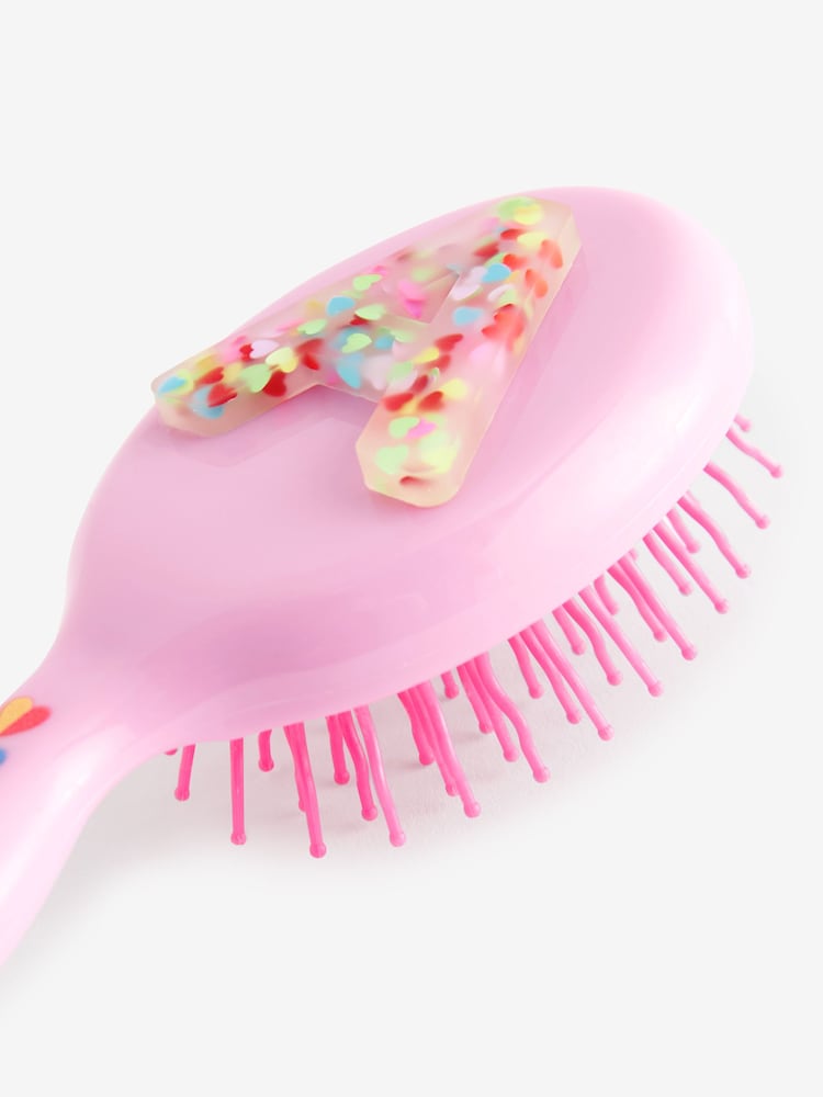 Bright Pink A Initial Hairbrush - Image 3 of 3