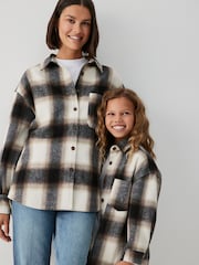 Neutral Check Shacket (3-16yrs) - Image 2 of 7