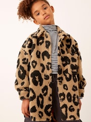 Animal Print - Hemdjacke aus Teddy-Fleece (3–16 Jahre) - Bild 1 von 5
