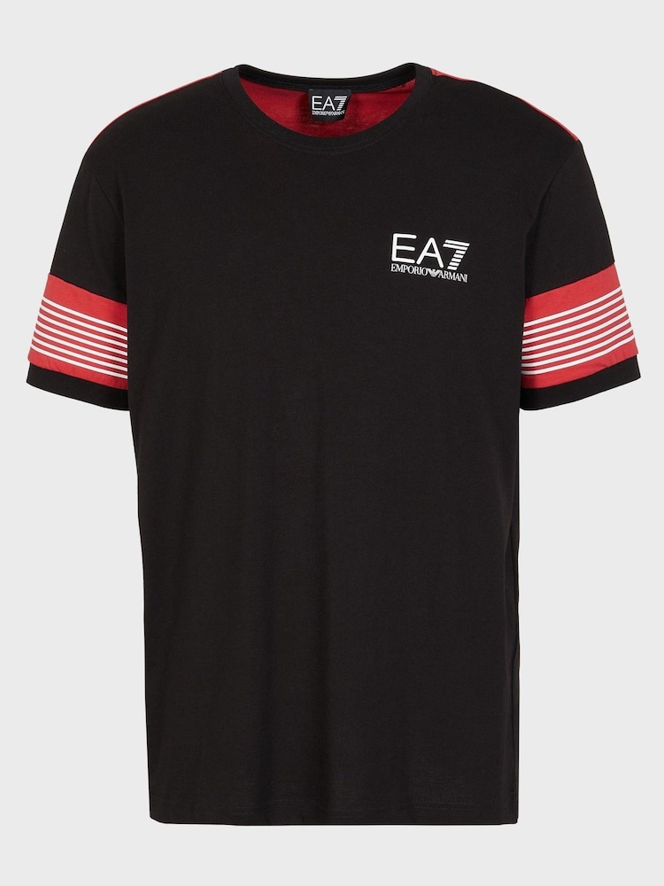 Emporio Armani EA7 Collegiate Black T-Shirt - Image 1 of 3