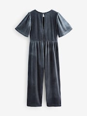 Blau - Velvet Jumpsuit (3-16yrs) - Bild 6 von 7
