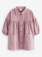 Violet lilas - Robe chemise en coton (3 mois-8 ans) - Image 5 de 6
