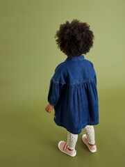 Blau/Denim geblümt - Set mit besticktem Kleid und Leggings (3 Monate–7 Jahre) - Bild 3 von 6