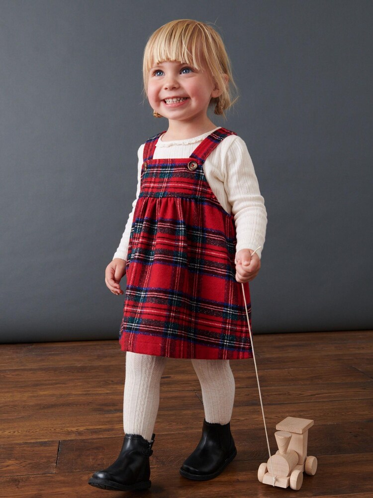 Red Check Pinafore Dress (3mths-8yrs) - Image 2 of 7