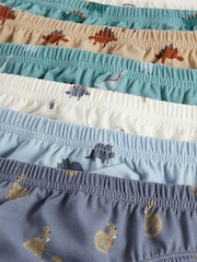Neutral Dinosaur 100% Cotton Briefs 7 Pack (1.5-10yrs) - Image 10 of 10