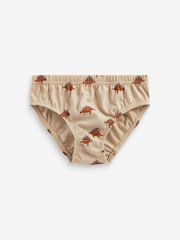 Neutral Dinosaur 100% Cotton Briefs 7 Pack (1.5-10yrs) - Image 3 of 10