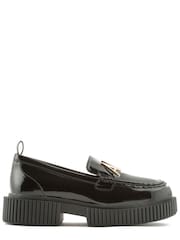 Armani Exchange Chunky Sole Patent Black Loafers - Image 1 of 6