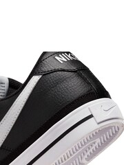 Nike Black/White Court Legacy Trainers - Image 6 of 8