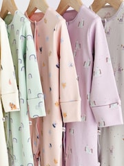 Multi Character Baby Footed 100% Cotton Sleepsuits 5 Pack (0-2yrs) - Image 3 of 13
