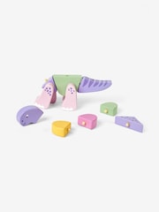 JoJo Maman Bébé Pink Wooden Transforming Dinosaur Playset - Image 10 of 12