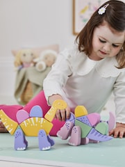 JoJo Maman Bébé Pink Wooden Transforming Dinosaur Playset - Image 2 of 12