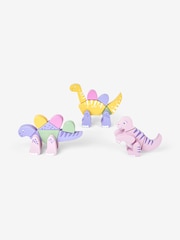 JoJo Maman Bébé Pink Wooden Transforming Dinosaur Playset - Image 4 of 12