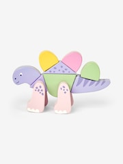 JoJo Maman Bébé Pink Wooden Transforming Dinosaur Playset - Image 6 of 12