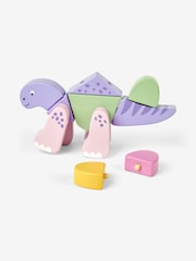 JoJo Maman Bébé Pink Wooden Transforming Dinosaur Playset - Image 8 of 12