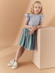 Rainbow Sparkle Pleated Skirt (3-16yrs) - Image 1 of 7