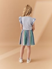 Rainbow Sparkle Pleated Skirt (3-16yrs) - Image 2 of 7