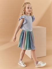 Rainbow Sparkle Pleated Skirt (3-16yrs) - Image 3 of 7