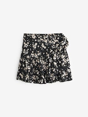 Black Floral Ditsy Wrap Skirt (3-16yrs) - Image 5 of 7