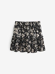 Black Floral Ditsy Wrap Skirt (3-16yrs) - Image 6 of 7
