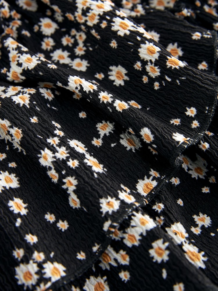 Black Floral Ditsy Wrap Skirt (3-16yrs) - Image 7 of 7