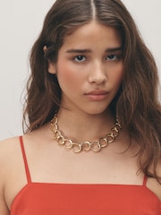 Gold Tone Link Chain Necklace - Image 1 of 5