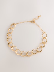 Gold Tone Link Chain Necklace - Image 3 of 5