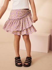 Lilac Purple Floral Ditsy Wrap Skirt (3-16yrs) - Image 2 of 8