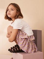Lilac Purple Floral Ditsy Wrap Skirt (3-16yrs) - Image 4 of 8