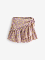 Lilac Purple Floral Ditsy Wrap Skirt (3-16yrs) - Image 6 of 8