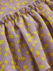 Lilac Purple Floral Ditsy Wrap Skirt (3-16yrs) - Image 8 of 8