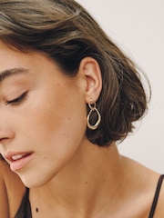 Gold Tone Open Link Drop Earrings - Image 1 of 5
