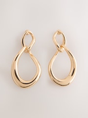 Gold Tone Open Link Drop Earrings - Image 3 of 5