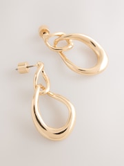 Gold Tone Open Link Drop Earrings - Image 4 of 5
