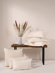 Truly Cream Velvet Flange Rectangle 50 x 30cm Cushion - Image 2 of 3