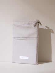 Truly Set of 2 Grey Satin Stitch Bamboo Pillowcases - Image 2 of 2
