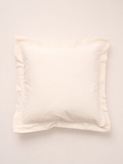 Truly Cream Velvet Flange Rectangle 50 x 50cm Cushion - Image 1 of 3