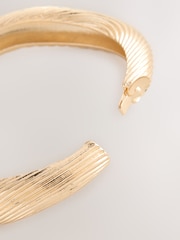 Gold Tone Etched Hinge Bangle - Image 5 of 5